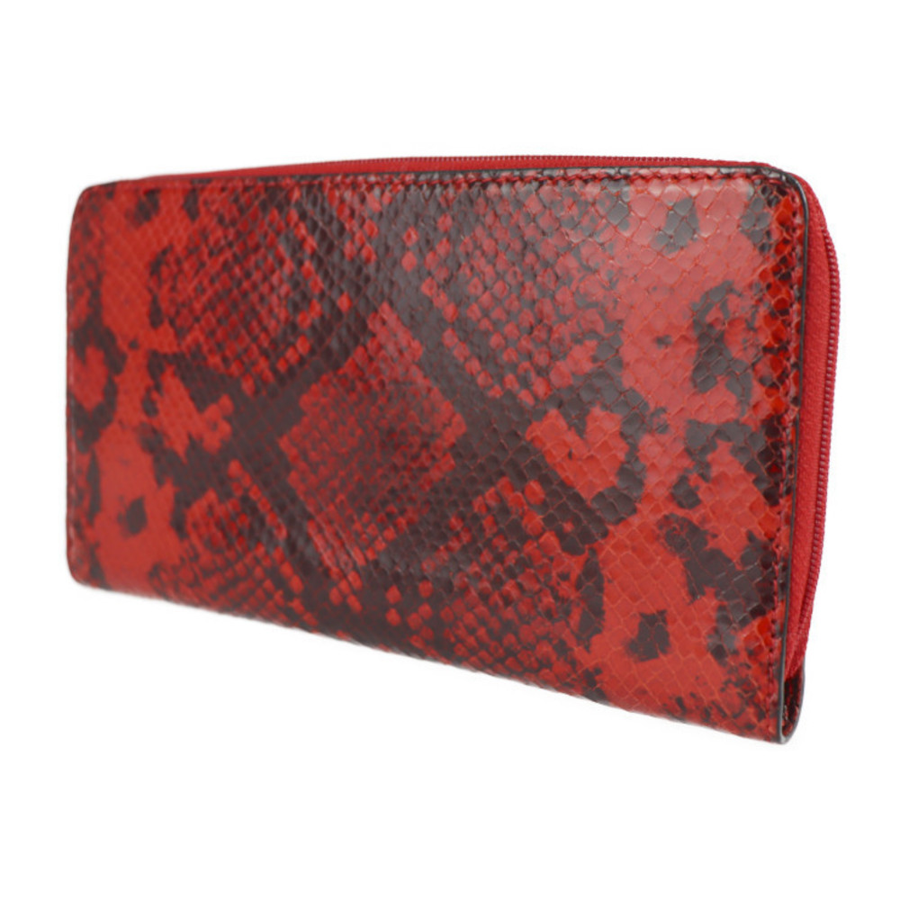 Celine Embossed Red Long Wallet Python - image 1